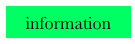 information